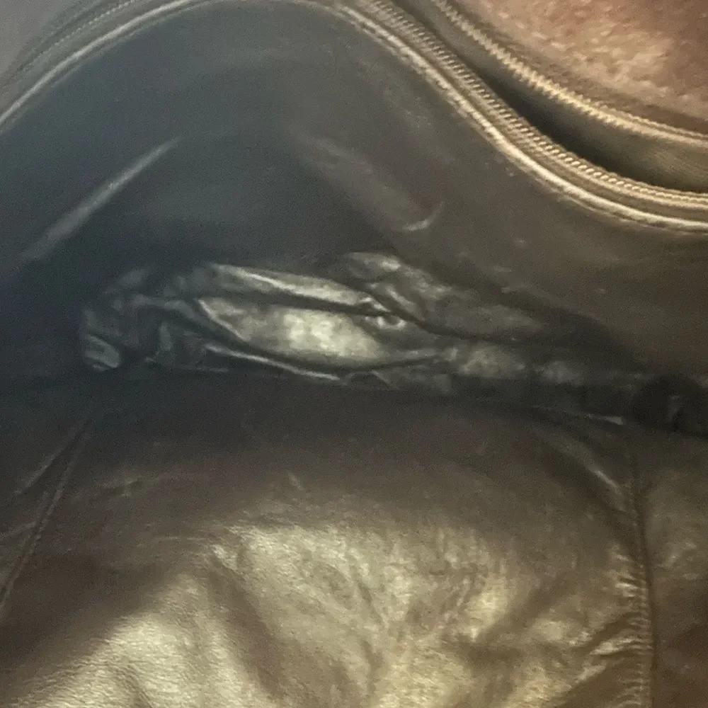 CHANEL Dark Brown Quilted Tote with Gold Chain